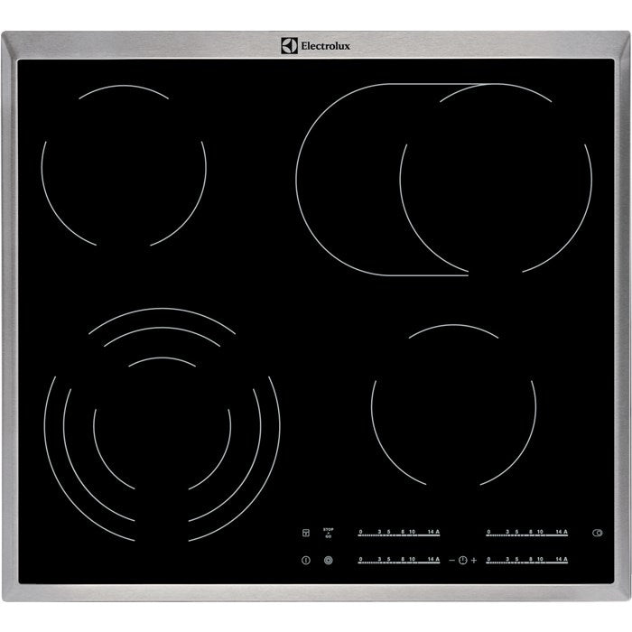 Electrolux EHF46547XK Svart Inbyggd Keramisk 4 zone(s)