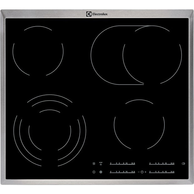 Electrolux EHF46547XK Svart Inbyggd Keramisk 4 zone(s)