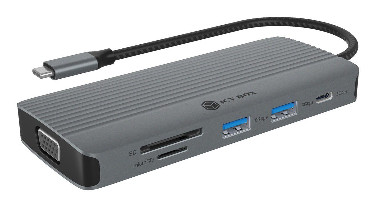 ICY BOX IB-DK4040a-CPD Kabel USB 3.2 Gen 1 (3.1 Gen 1) Type-C Aluminium