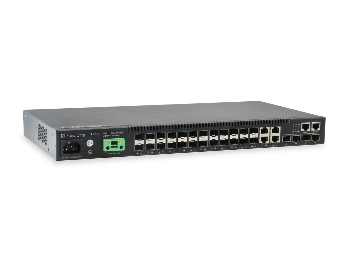 LevelOne GTL-2872 nätverksswitchar hanterad L3 Svart