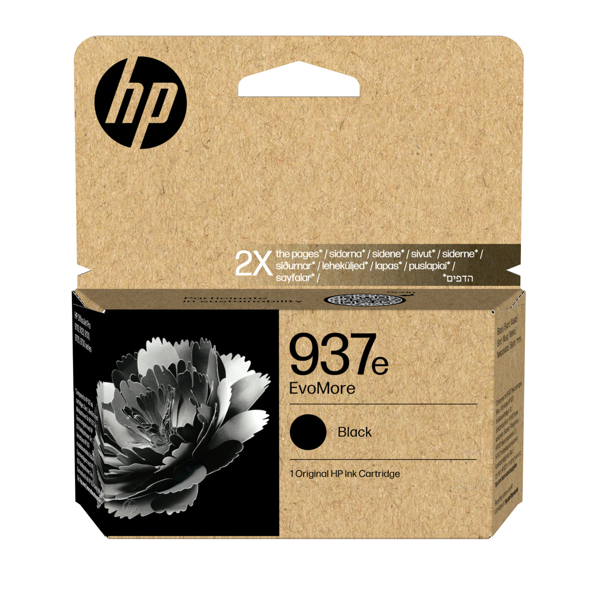 HP 937e EvoMore svart originalbläckpatron