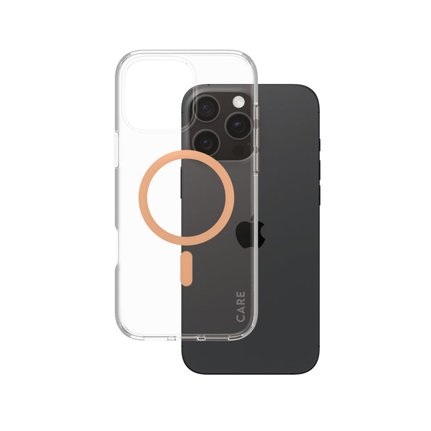 PanzerGlass CARE by Urban Combat Case Transparent w. Peachy MagSafe iPhone 16 Pro Max