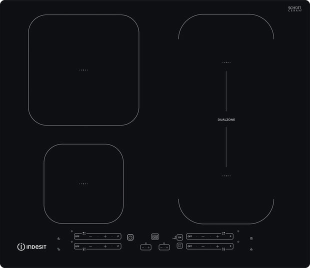 Indesit IB 65B60 NE Svart Inbyggd spishäll