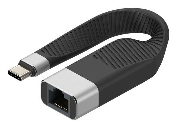 Techly ICOC USBC-RJ45 nätverkskablar Svart 0,144 m