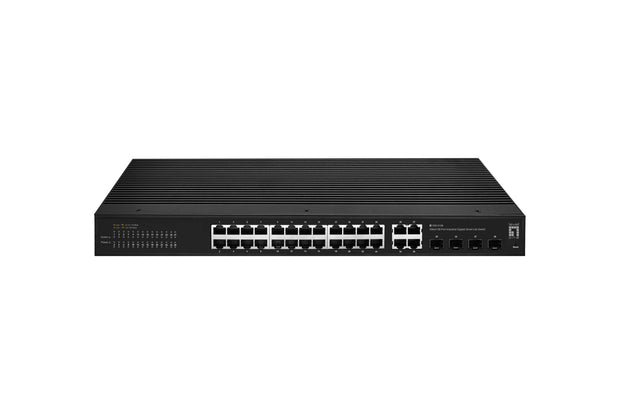 LevelOne IGS-2128 nätverksswitchar hanterad L2 Gigabit Ethernet (10/100/1000) Svart