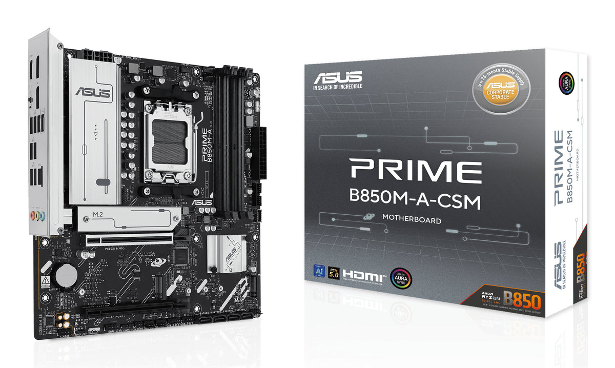 ASUS PRIME B850M-A-CSM AMD B850 AM5-sockel micro ATX