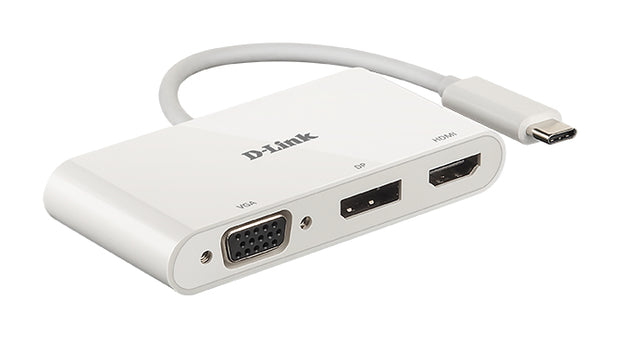 D-Link DUB-V310 dockningsstationer för bärbara datorer Kabel USB 3.2 Gen 1 (3.1 Gen 1) Type-C Vit