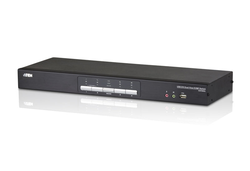 ATEN USB DVI Dual Link Dual Display Audio KVMP-switch med 4 portar