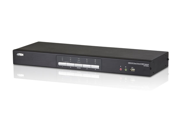 ATEN USB DVI Dual Link Dual Display Audio KVMP-switch med 4 portar