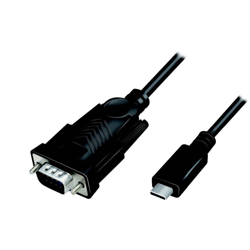 LogiLink AU0051A videokabeladapter 1,2 m USB C VGA (D-Sub) Svart