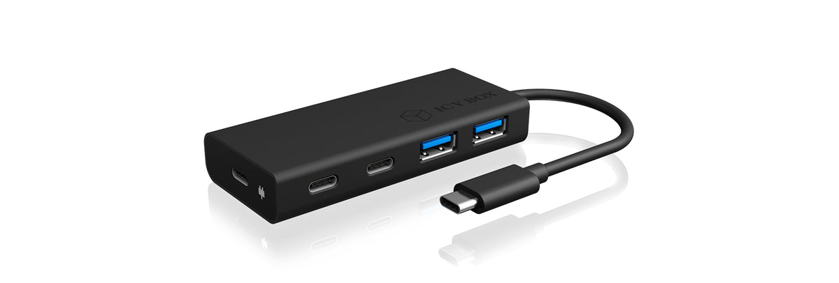 ICY BOX IB-HUB1426-CPD USB 3.2 Gen 1 (3.1 Gen 1) Type-C 5000 Mbit/s Svart