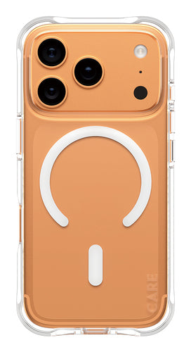 PanzerGlass CARE by Samba Case Transparent w. White MagSafe iPhone 17 Pro