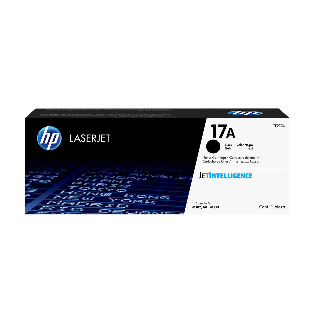 HP 17A svart original LaserJet-tonerkassett
