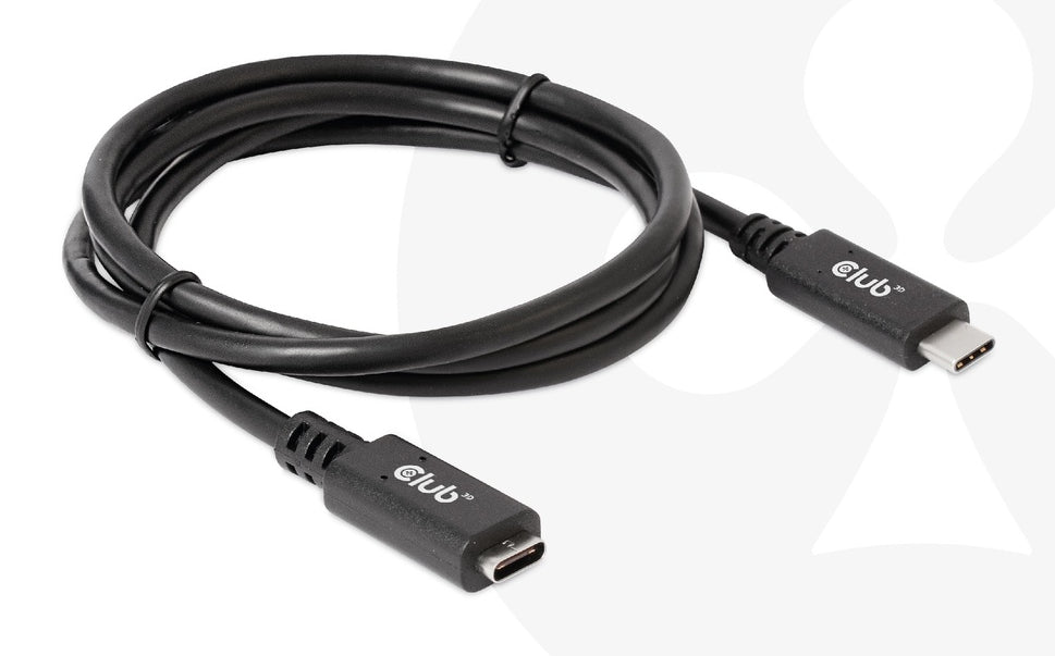 CLUB3D CAC-1531 USB-kablar 1 m USB C 2 x USB C 5 Gbit/s 60 W Svart