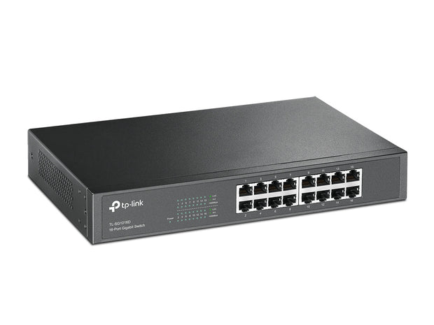TP-Link TL-SG1016D Ohanterad Gigabit Ethernet (10/100/1000) Svart