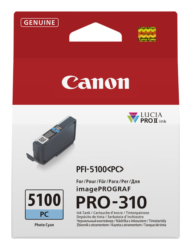 Canon PFI-5100 PC bläckpatroner Original Fotocyan