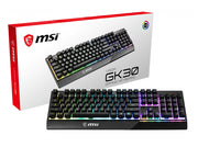MSI Vigor GK30 tangentbord Spela USB QWERTZ tyska Svart