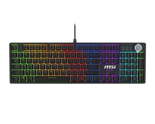 MSI FORGE GK320 RED tangentbord Spela USB QWERTY Engelsk Svart