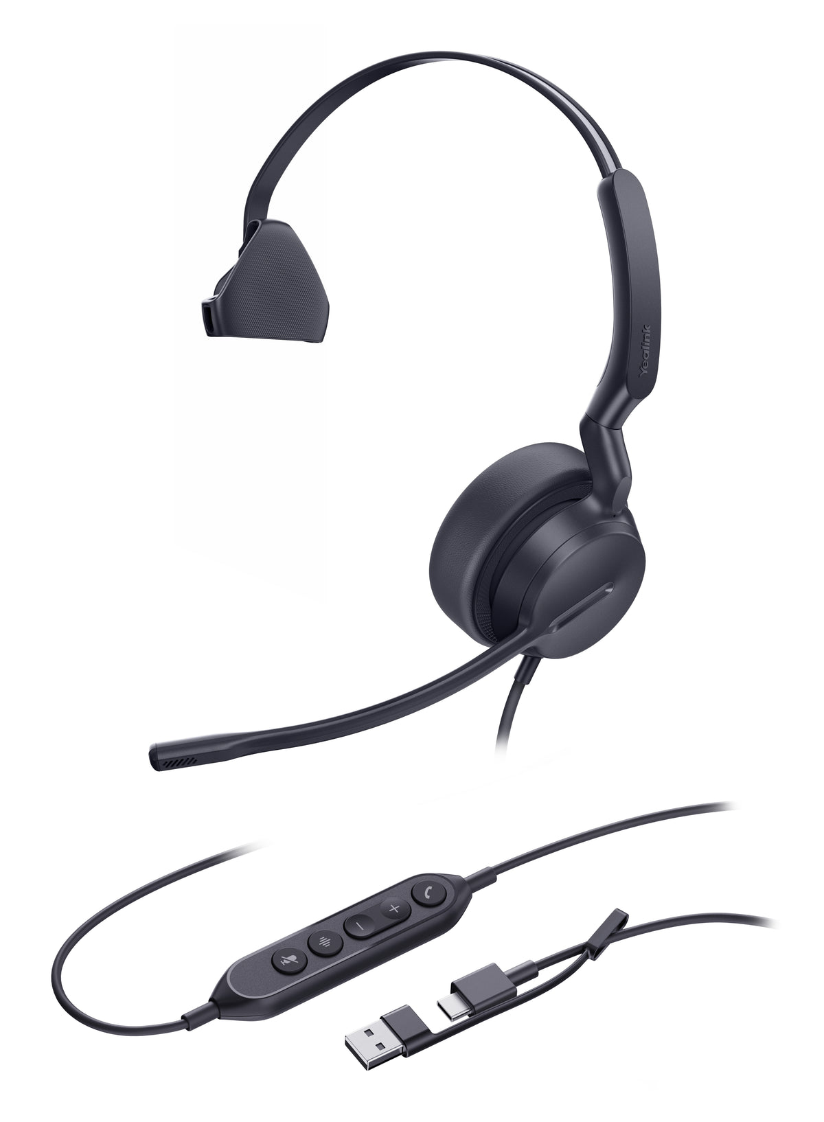 Yealink Mono UC-headset med USB-C/A-anslutning