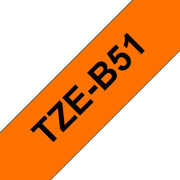 Brother TZE-B51 etikett-tejp Svart på neonorange