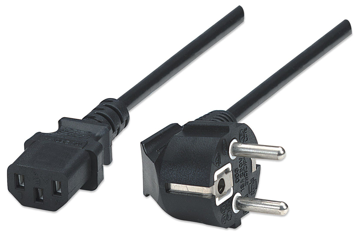 Manhattan 300148 strömkablar Svart 1,8 m CEE7/4 C13 coupler