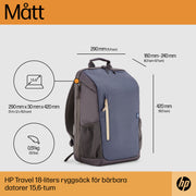 HP Travel 18 liter ryggsäck för 15,6-tums