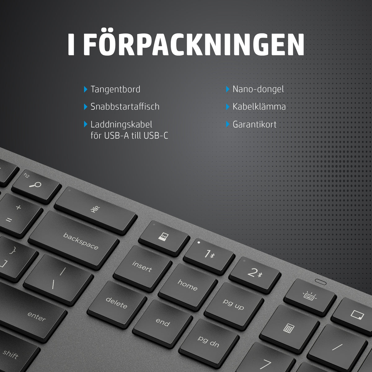 HP 975 trådlöst tangentbord med dubbla lägen