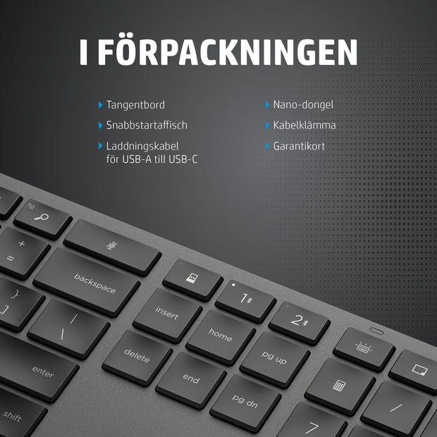 HP 975 trådlöst tangentbord med dubbla lägen