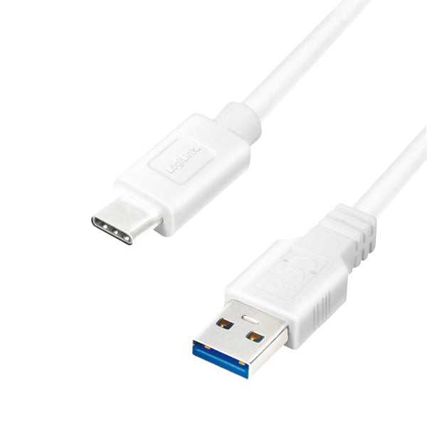 LogiLink CU0173 USB-kablar USB 3.2 Gen 1 (3.1 Gen 1) 0,5 m USB A USB C 5 Gbit/s Vit