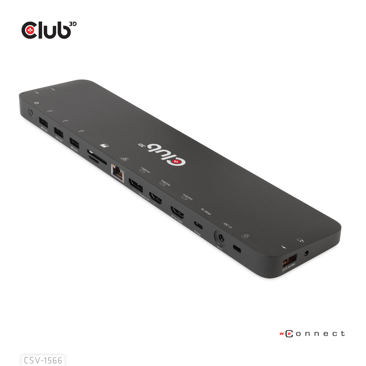 CLUB3D CSV-1566 dockningsstationer för bärbara datorer Dockning USB 3.2 Gen 1 (3.1