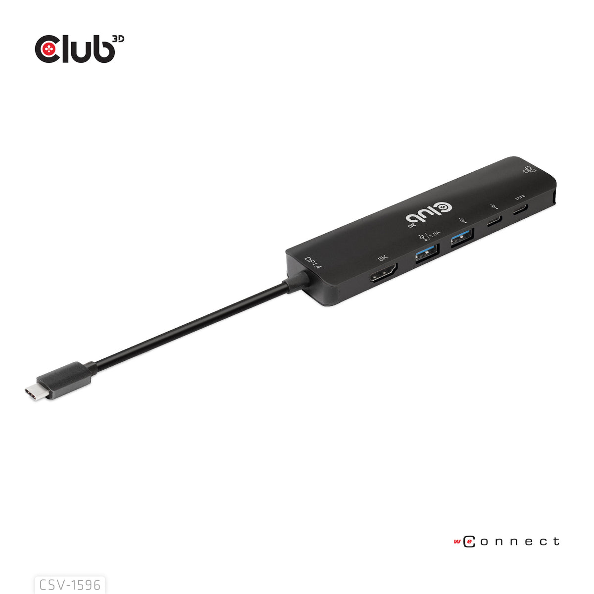 CLUB3D CSV-1596 dockningsstationer för bärbara datorer USB 3.2 Gen 1 (3.1 Gen 1)