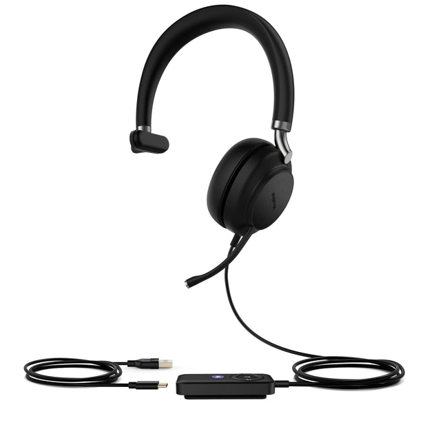 Yealink UH38 Mono Teams Headset Kabel & Trådlös Huvudband Samtal/musik USB Type-C