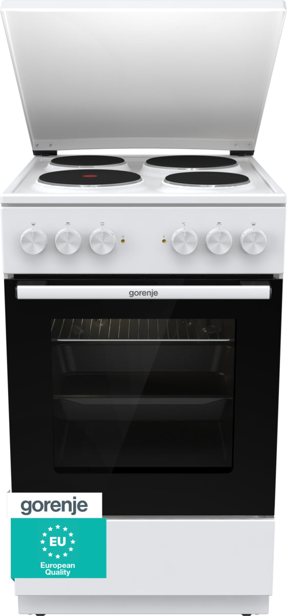 Gorenje GE5A23WH Fristående köksspis Elektrisk Gjutjärnsplatta Vit