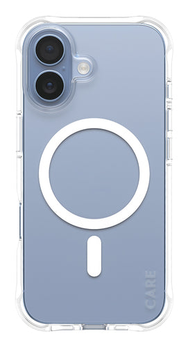 PanzerGlass CARE by Samba Case Transparent w. White MagSafe iPhone 17