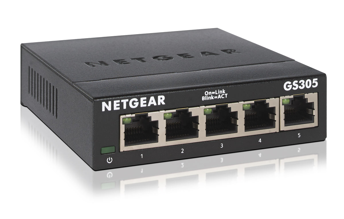 NETGEAR GS305 Ohanterad L2 Gigabit Ethernet (10/100/1000) Svart