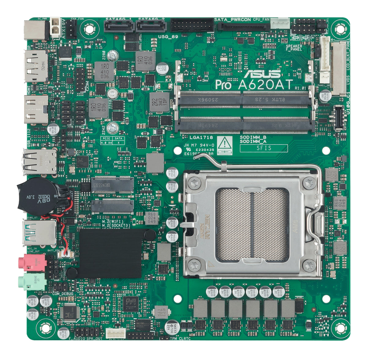 ASUS Pro A620AT-CSM AMD A620A AM5-sockel Thin Mini ITX