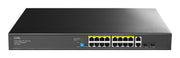 Cudy GS1018PS2 nätverksswitchar Gigabit Ethernet (10/100/1000) Strömförsörjning via