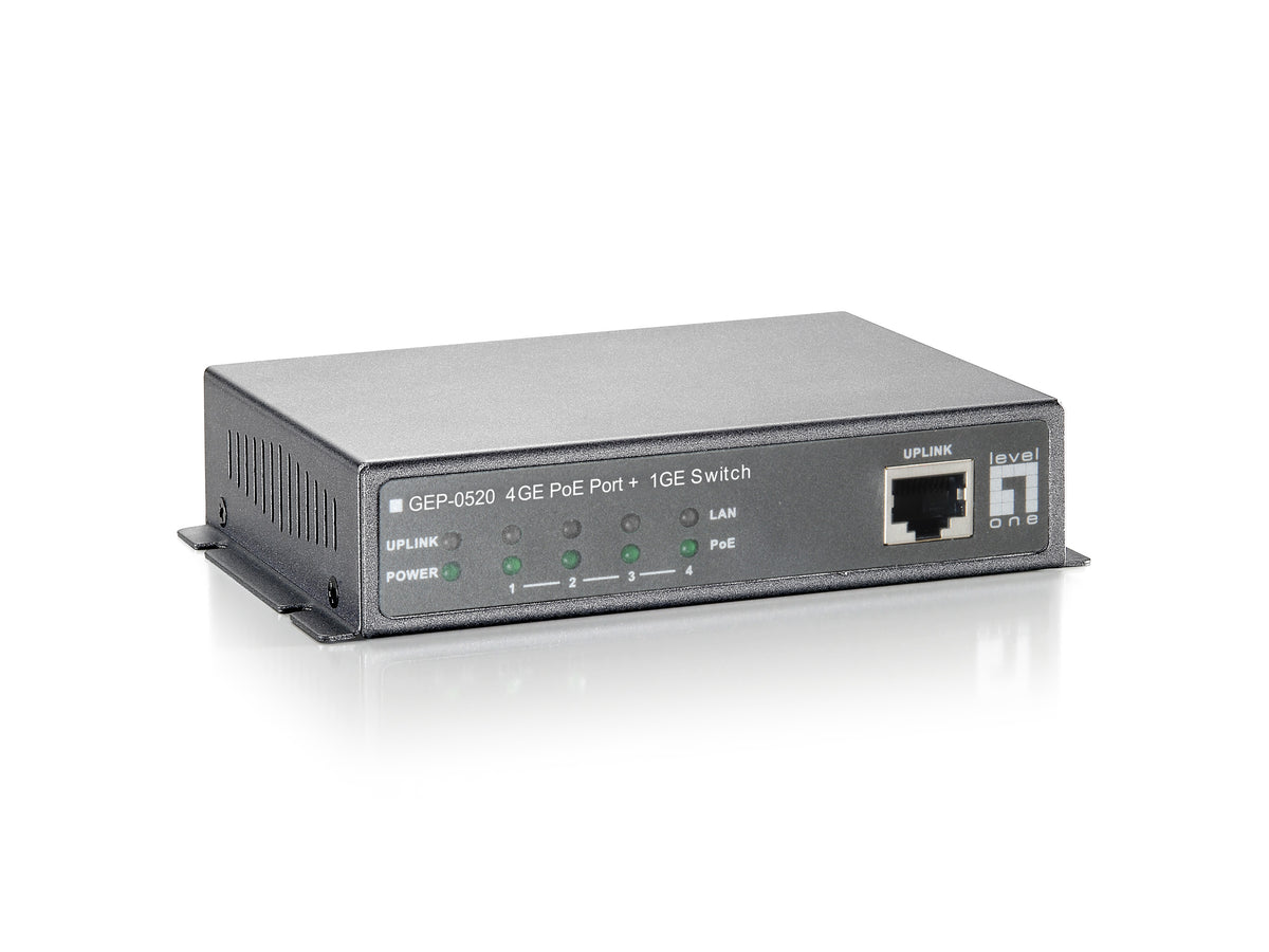 LevelOne GEP-0520 nätverksswitchar Gigabit Ethernet (10/100/1000) Strömförsörjning