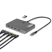 StarTech.com QUAD-USB-HDMI-ADAPT dockningsstationer för bärbara datorer Kabel USB