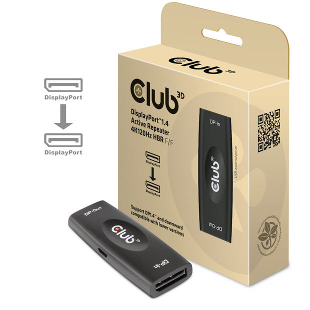 CLUB3D CAC-1007 kabelomvandlare (hane/hona) DisplayPort Svart