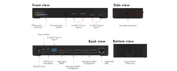 ICY BOX IB-DK2246AC Kabel USB 3.2 Gen 2 (3.1 Gen 2) Type-A Svart
