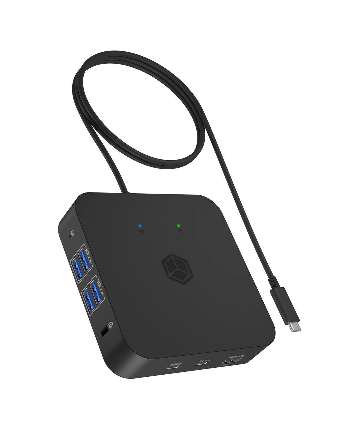 ICY BOX IB-DK4090-C Dockning USB 3.2 Gen 2 (3.1 Gen 1) Type-C Svart
