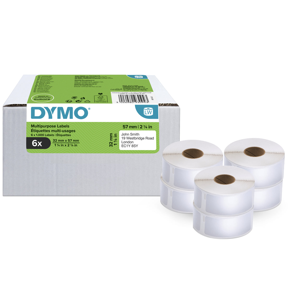 DYMO LabelWriter-originaletiketter för flera syften