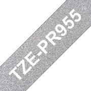 Brother TZE-PR955 etikett-tejp Vitt på silver