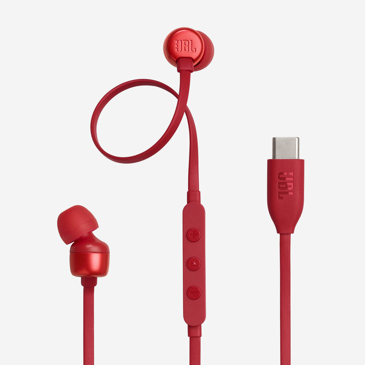JBL Tune 310C Headset Kabel I öra Samtal/musik USB Type-C Röd