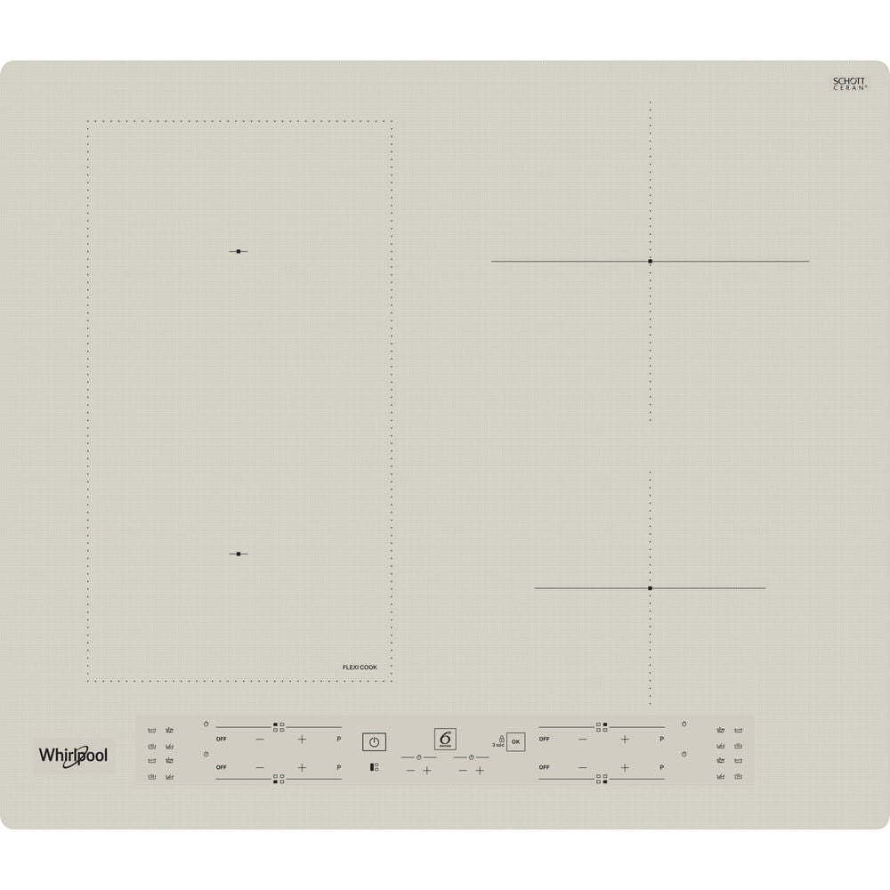 Whirlpool WLB6860NE/S Silver Inbyggd Induktionshäll med zon 4 zone(s)