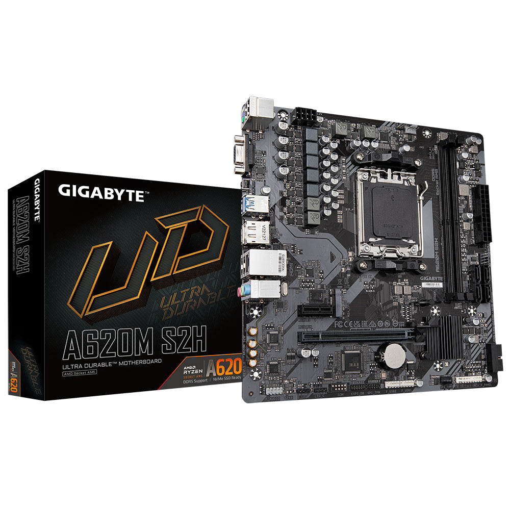 GIGABYTE A620M S2H moderkort AMD A620 AM5-sockel micro ATX