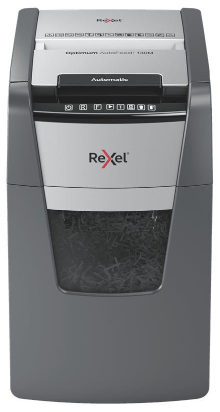 Rexel AutoFeed+ 130M dokumentförstörare Mikrostrimling 55 dB Svart