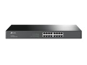 TP-Link TL-SG1016 Ohanterad Gigabit Ethernet (10/100/1000) 1U Svart