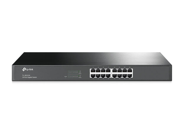 TP-Link TL-SG1016 Ohanterad Gigabit Ethernet (10/100/1000) 1U Svart